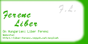 ferenc liber business card